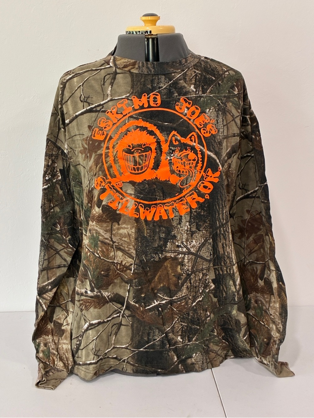 Vintage Eskimo Joe's Stillwater OK Camo Shirt 2X Ranger Juke Joint Long Sleeve